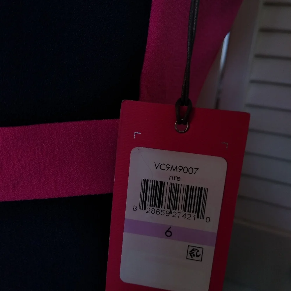 NWT Vince Camuto Navy Colorblock Sleeveless Wide-Leg Jumpsuit Sz 6 Pink Red - Picture 8 of 14